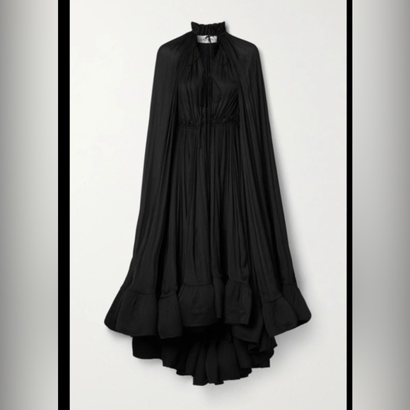 LANVIN
Cape-effect tie-detailed ruffled crepe dress FR36 - Picture 5 of 8